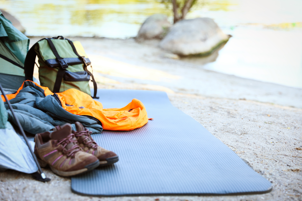 Sailing day pack with gloves, shoes, snacks and water