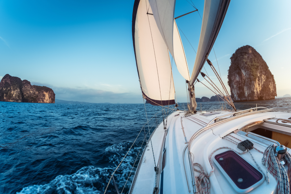 Basic points of sail and sailing terms for beginners.